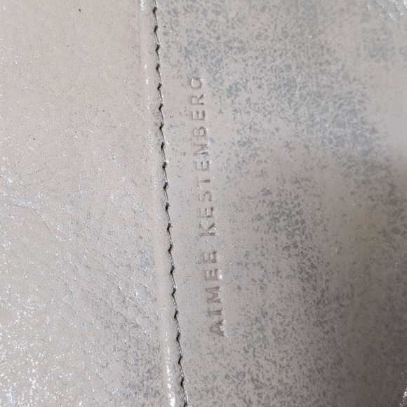 AIMEE KESTENBERG It's A Love Thing Zip Pouch In Stone Silver, NWOT - Picture 3 of 6